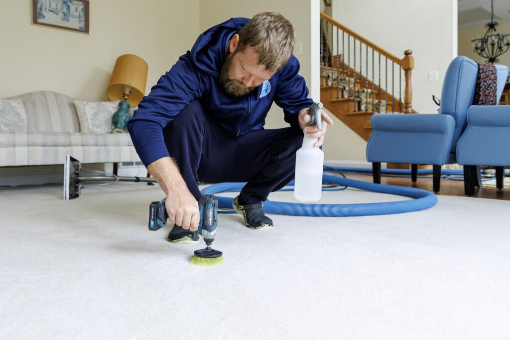 deep cleaning in process